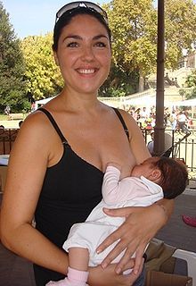 Moms breastfeeding with nursing bras